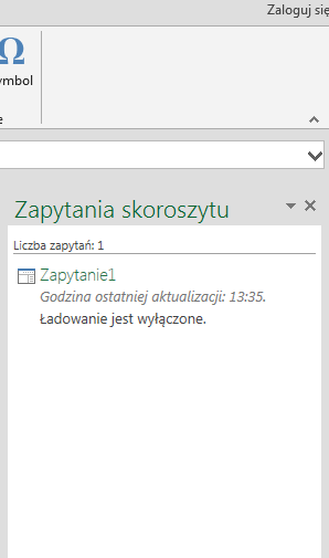 Zapytanie skoroszytu